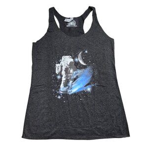 NWOT | Lost Gods | Charcoal Heather | Astronaut Space Snowboarder Tank Top | Sma